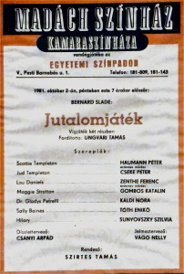 Bernard Slate: Jutalomjáték, 1981 Okt 2