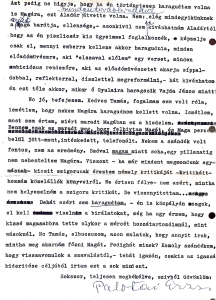 Palotai Erzsi levele