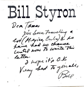 Bill Styron levele